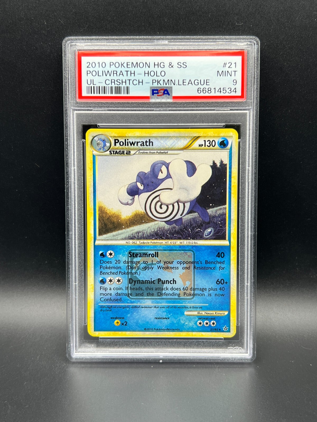 Pokemon PSA 9 MINT Poliwrath 21/95 Regional Championships