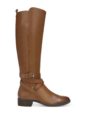 

SAM EDELMAN Женские коричневые кожаные сапоги миндаля с широкими икрами, 7,5 м, туалет, Коричневый, H9019L1