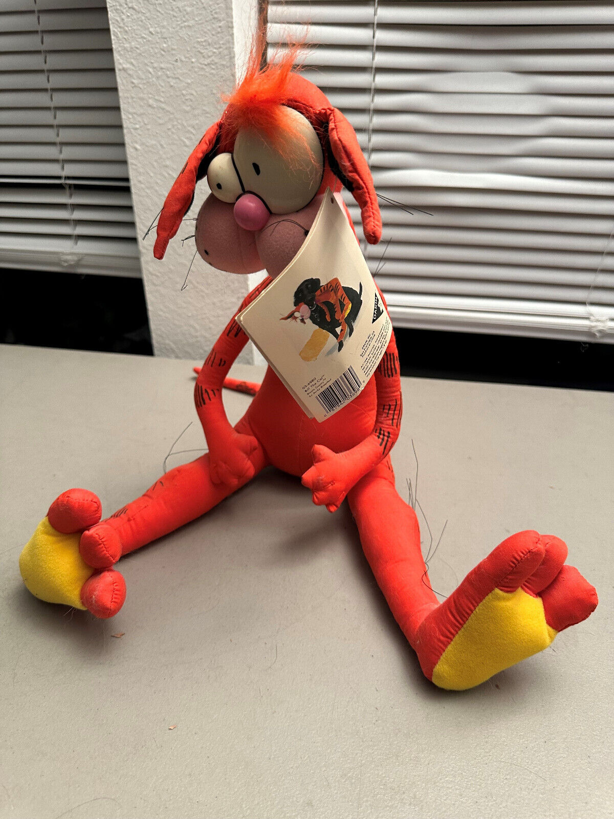 Bloom County Bill 'N Opus Bill the Cat Large Plush Doll 15” 1987, Dakin Vintage