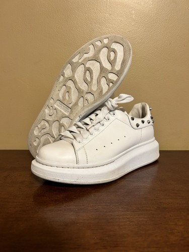 Women Size 7 Alexander McQueen White Studded Oversized