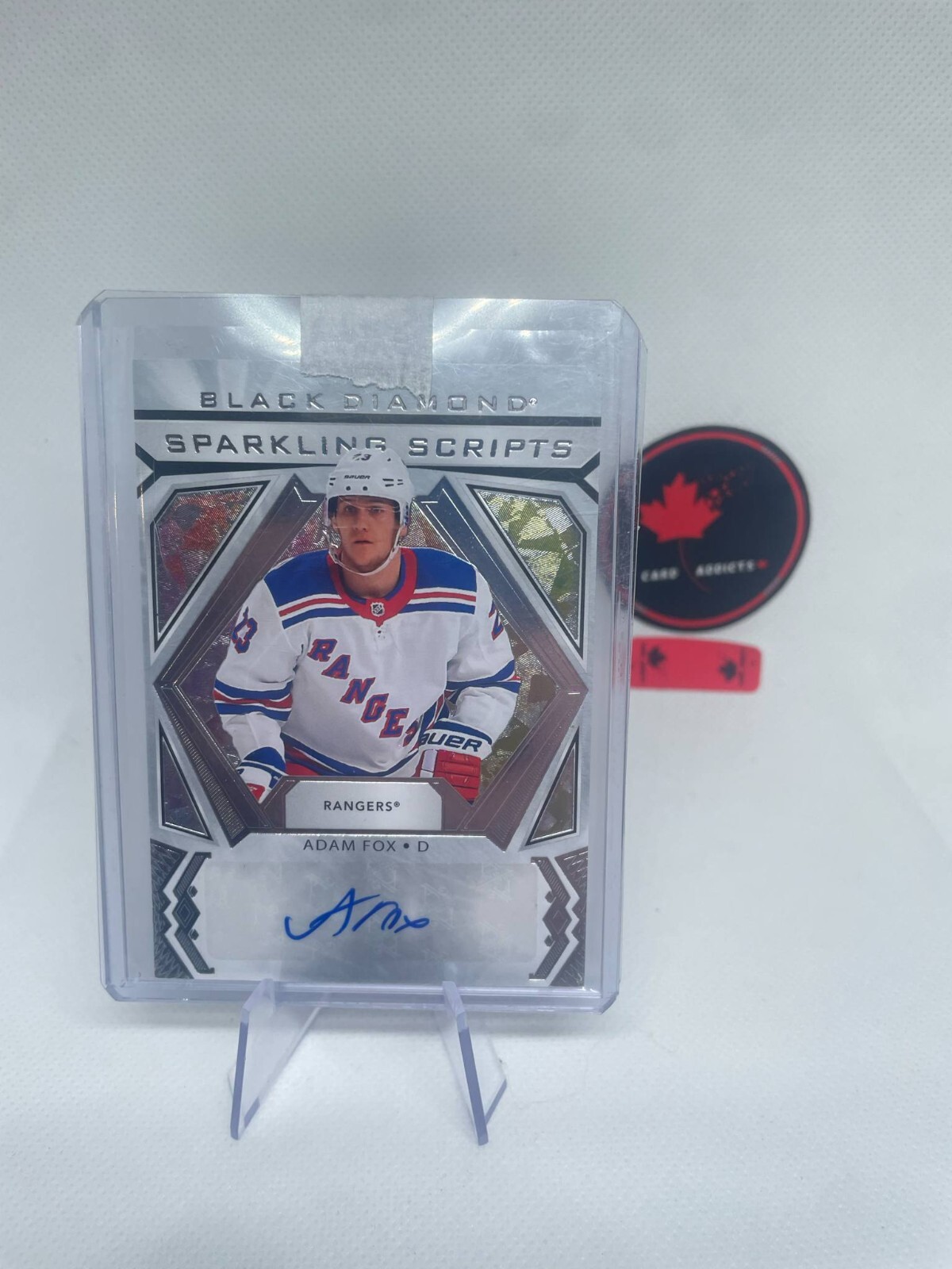 2020-21 Black Diamond Sparkling Scripts Auto #SC-AF Adam Fox