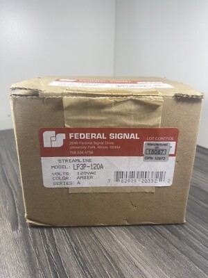 NEW  Federal Signal  LP3P-120A STREALMLINE STROBE LIGHT AMBER LP3P120A - USA