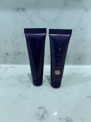 TATCHA INDIGO SOOTHING SILK HAND CREAM .34 OZ X 2 TUBES NWOB ~ LETTERING RUBBED