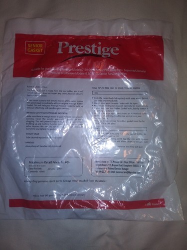 Prestige Senior Gasket Deluxe, Popular, Supreme & Ultimate 7.5/10/12 & 8.5/11/13