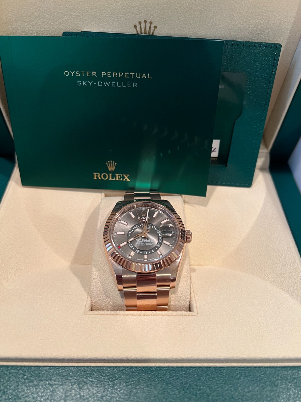 2024 Rolex Sky-Dweller Gold 18K Rose Gold 336935 42mm Watch