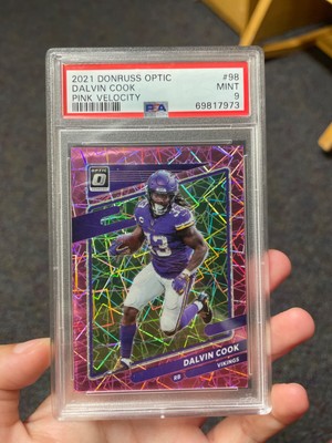2021 Pink Velocity Dalvin Cook /79 PSA 9 Donruss Optic Vikings RB 