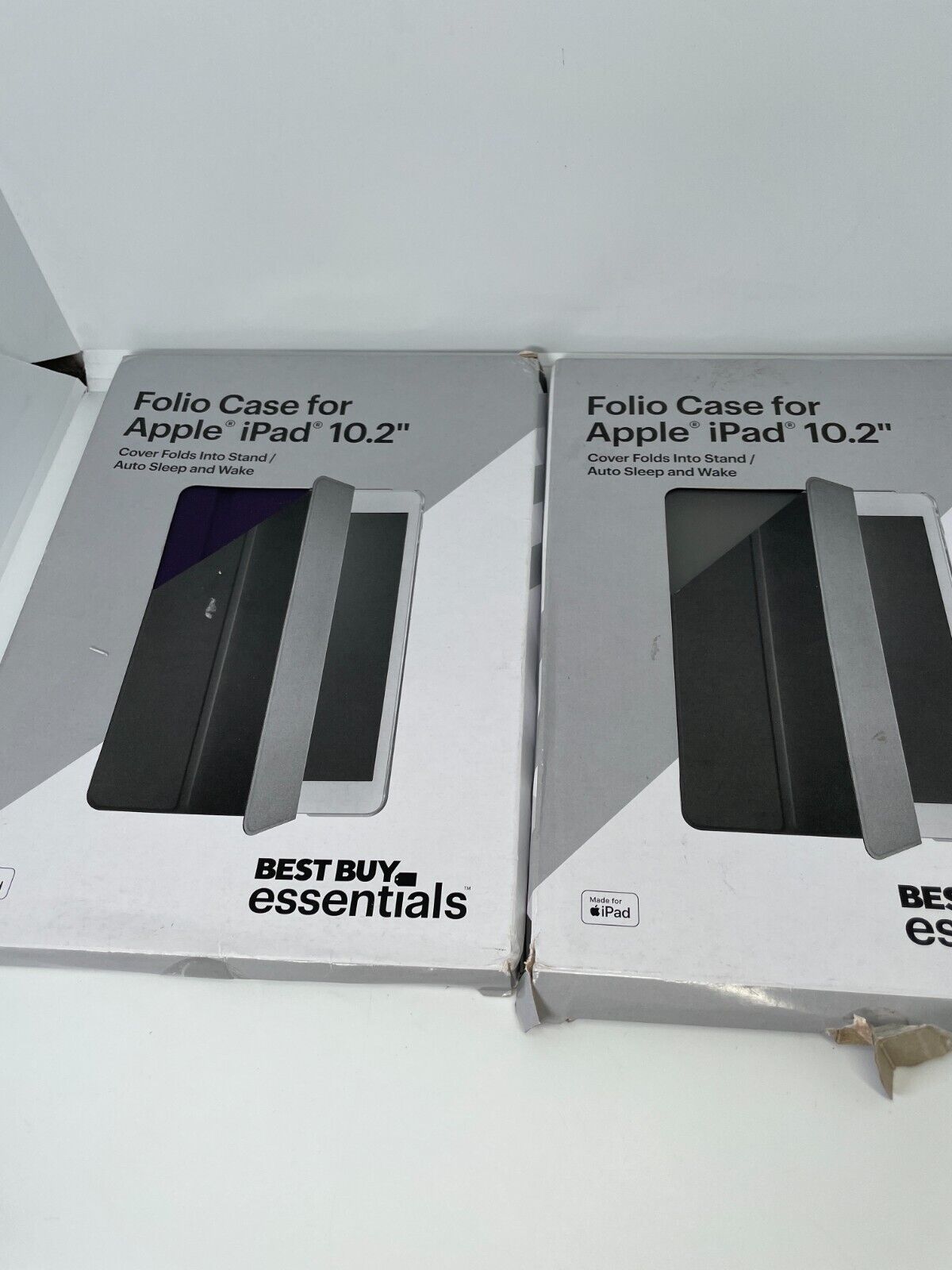 2x Best Buy essentials Folio Case for Apple iPad 10.2
