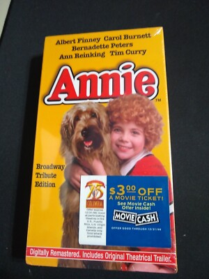 Annie (VHS, 1997, Slip Sleeve Case Closed Caption)