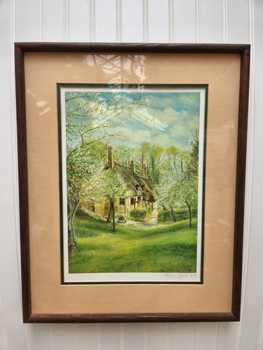 Anne Hathaway's Cottage Print John Burt 1976 HAND Signed
