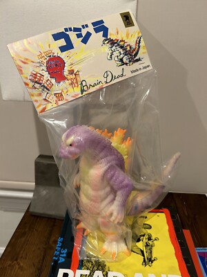 Brain Dead x Godzilla 11  GLOW IN THE DARK Sofubi Kaiju Figure VERY RARE