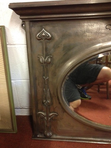 Cast Iron Vintage Mantle Mirror