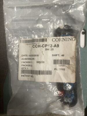 CORNING CCH-CP06-E4 CCH 3 PANEL,W/3 DUP LC AQUA 394059, CCH CONNECTOR PANEL, NEW