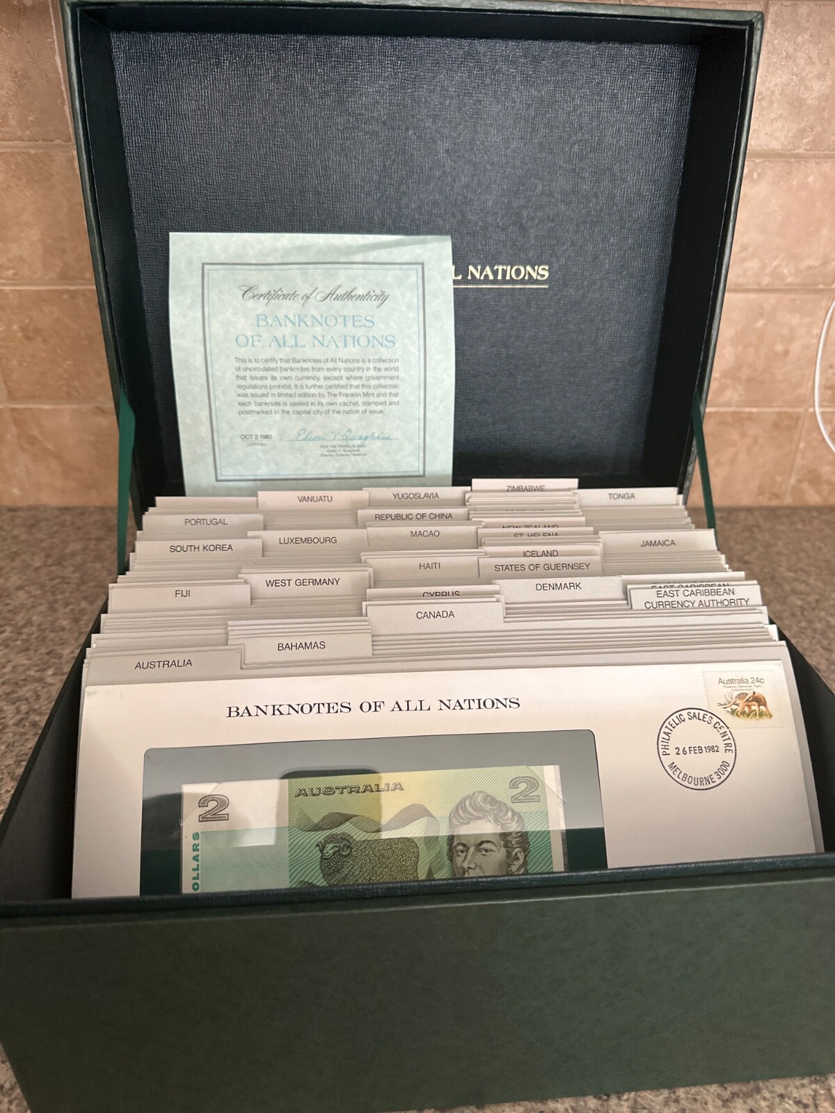 Franklin Mint Banknotes of All Nations - Boxed Set of 63
