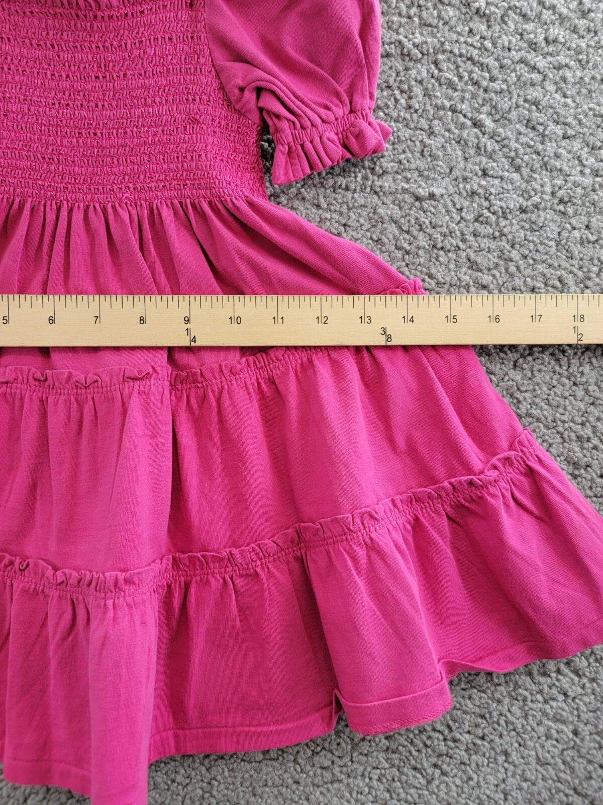 Polo Ralph Lauren Smocked Jersey Dress Little Girls 2 College Pink Square Neck - Picture 7 of 16