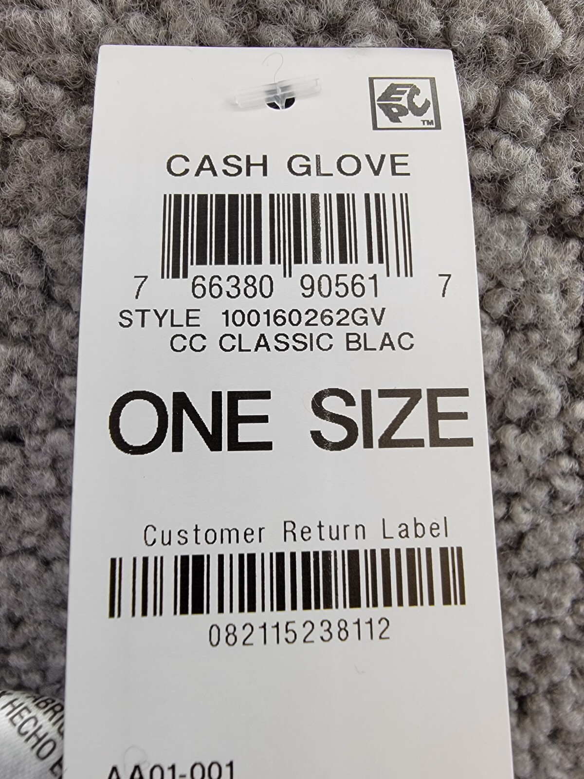 Charter Club Cashmere Touch Gloves Women's One Size Black Pull On - Picture 13 of 13