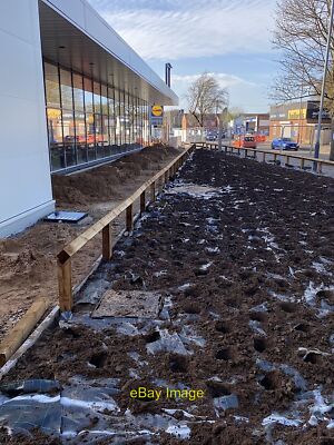 Photo 12x8 Planting holes and fencing, Lidl, Pickard Street, Warwick Looki c2021