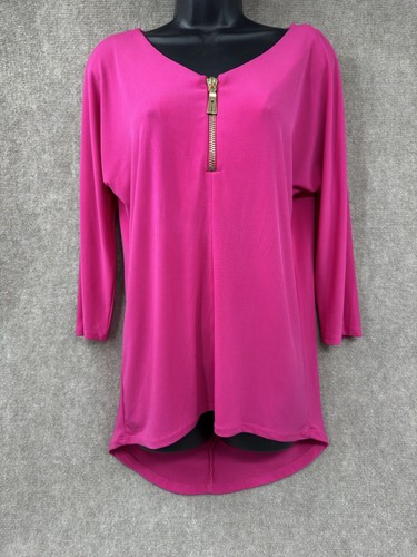 Chelsea & Theodore High Low Top Gold Zip Front Sz XS | eBay
