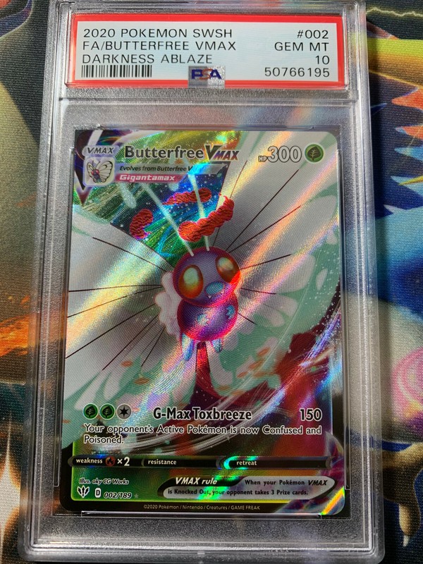 POKEMON  2020 DARKNESS ABLAZE F/A BUTTERFREE VMAX #002 PSA