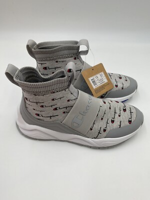 NEW Champion Rally Script Women Sz 7.5 Silverstone High Top Sneakers CP100137W