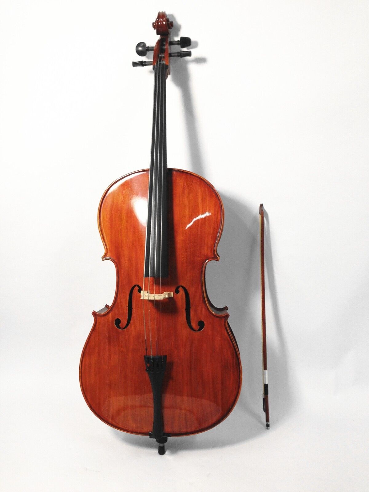 cello Symphony Solid Wood Handmade Cello,1/8~4/4 Size w/Padded Bag