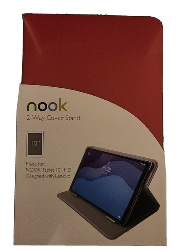 Nook Blue Smart Keyboard 2-Way Cover Stand for 10.0 HD Tablet Red BNIB