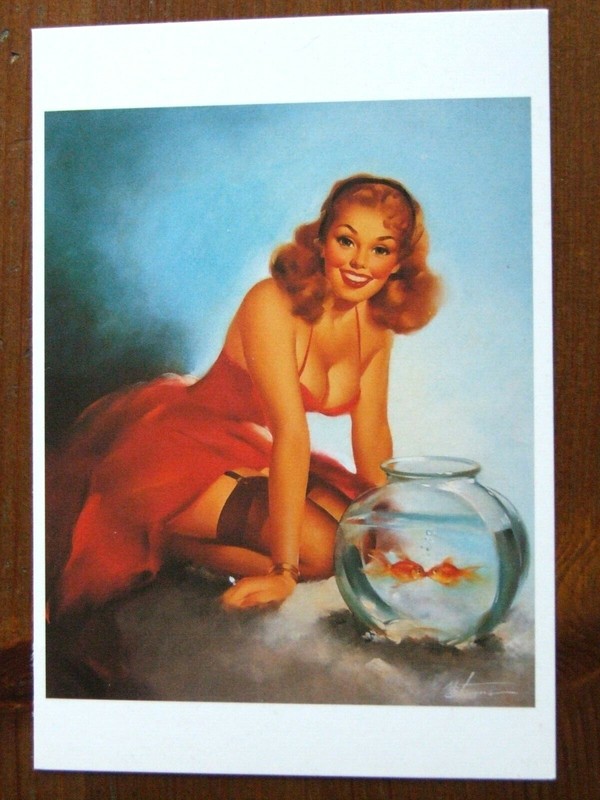 Carte Postale Pin-Up Edward Runci A Perfect Pair 1950 Reproduction 1996