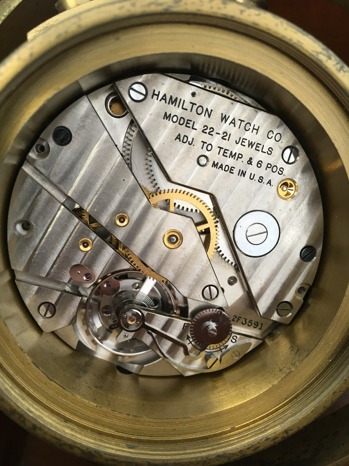 Hamilton 1941 USN Model 22 - Double Boxed - Marine Chronometer - Runs/keeps time