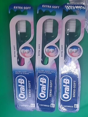 Oral B Sensi Soft Toothbrush Extra Soft Bristles~Lot Of 3. 1N