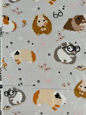Super Snuggle Fabric Flannel By The Yard Guinea Pigs