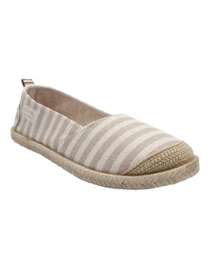 Женские туфли-эспадрильи SUGAR Womens бежевого цвета в смешанной технике Evermore Cap Toe Slip On 7