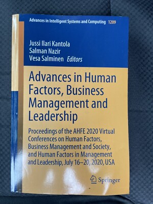 Advances in Intelligent Systems and Computing Ser.: Advances in Human...