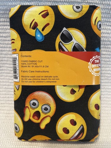 Emoji Faces The Iconic Brand 100% Cotton Fabric 1 Yard