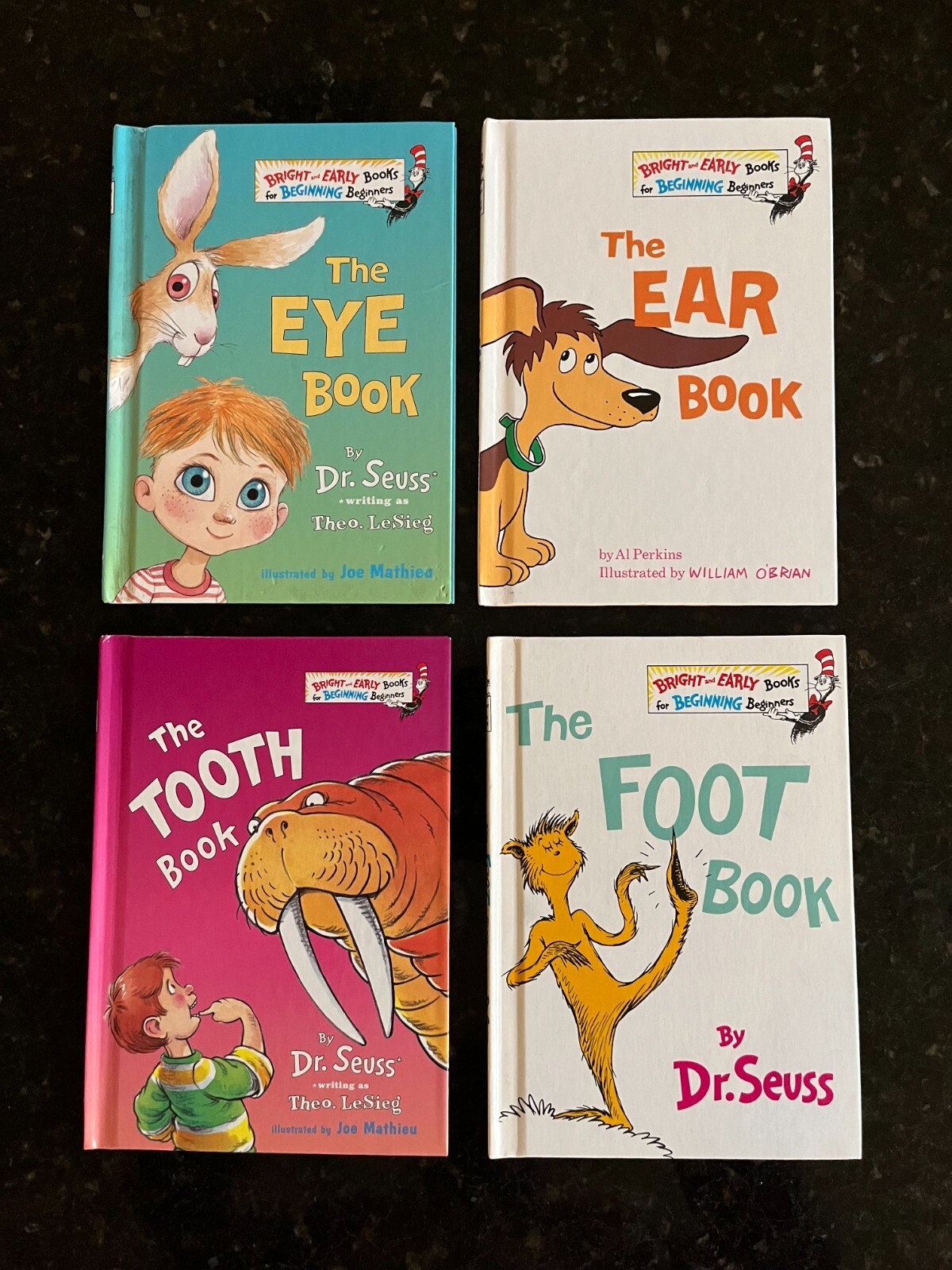 Seuss Lot Of 4 Beginner Books hardcover Tooth Foot Eye Ear