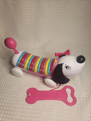  AlphaPup Pink Interactive Alphabet Learning Musical Dog Toy Talks''READ''