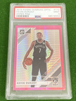 2019-20 Donruss Optic Kevin Durant Pink Hyper  Prizm PSA 9 Nets