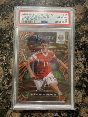 2020  SELECT EURO ALEKSANDR GOLOVIN ZEBRA PRIZM SSP Tiger Stripe Psa 10 Russia