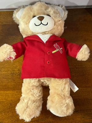 St. Louis Cardinals Build A Bear Hall Of Fame Plush Bear BAB Baseball Red Jacket