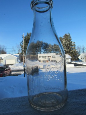 TREQ Milk Bottle Maplewood Dairy Farm Glendale NY PLEASE RETURN RARE