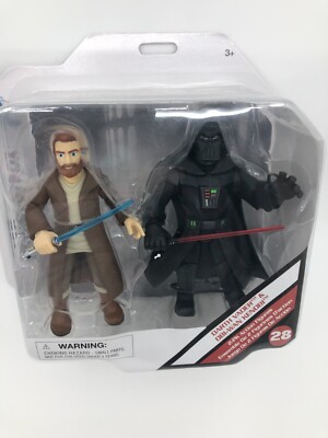 Disney Star Wars Darth Vader and Obi-Wan Kenobi Action Figures Toybox 28, NEW!