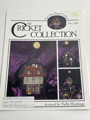 Cross Eyed Cricket  Haunted Treehouse Halloween Cross Stitch Pattern
