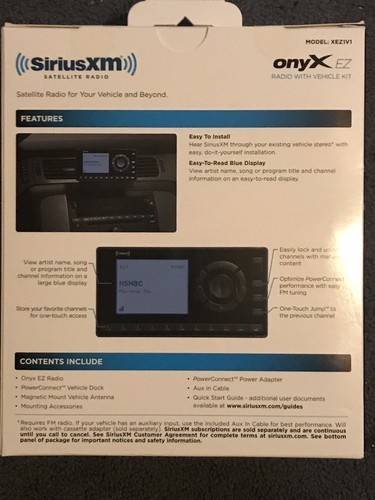 SiriusXM Satellite Radio Vehicle Kit With $50 Prepaid Card