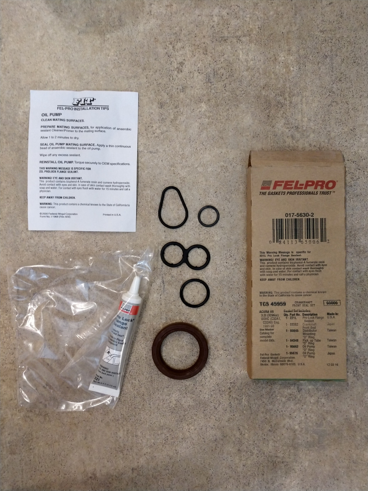 チップ 様 Fel Pro TCS 45959 Crankshaft Front Seal Kit for Engine