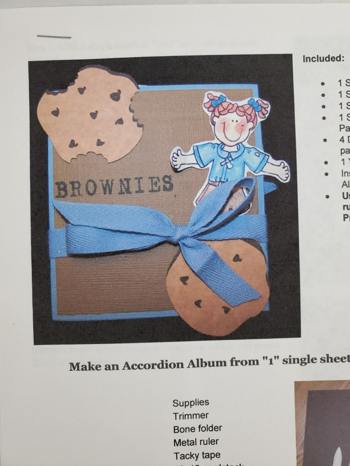 Scrapbook Lover's Dream Girl Scout Brownie Accordion Album, NEW