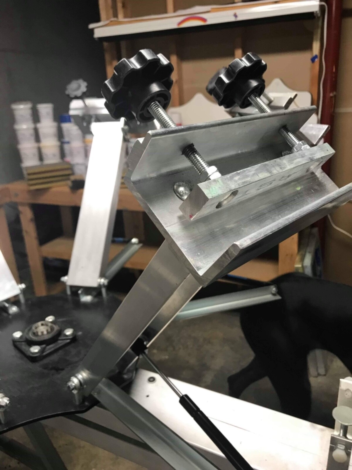 screen printing press 6 color 2 station manual T-shirt screening tabletop bundle