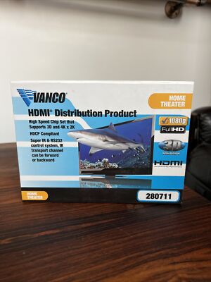 Vanco 280711 HDMI 3 x 1 Digital Selector Switch with IR Remote Control Open Box
