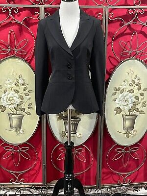 Classiques Entier NWOT Jacket Womens Sm Black Blazer Button Down Career Business