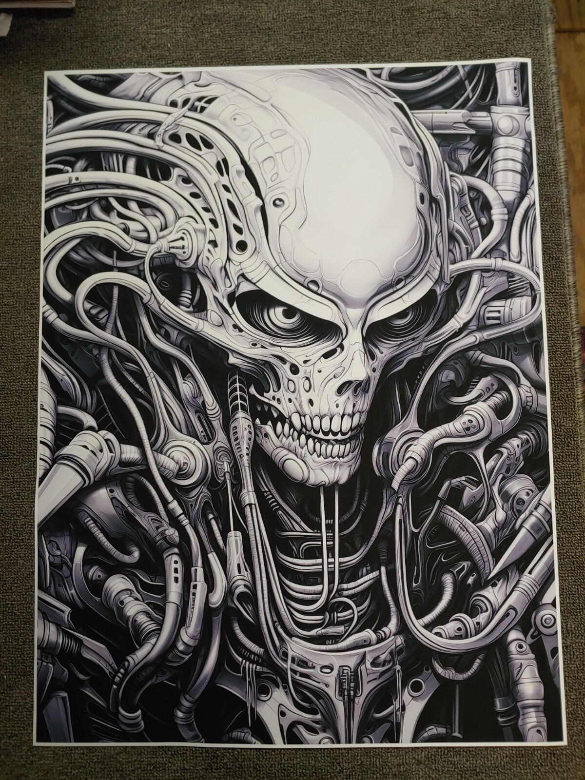 Biomechanical Creature HR Giger Style Poster 18x24in | eBay