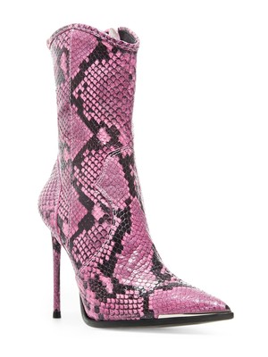 

STEVE MADDEN Женские розовые ботильоны со змеиным носком Tina с острым носком на шпильке, размер 10 м, Розовый, W-TINA