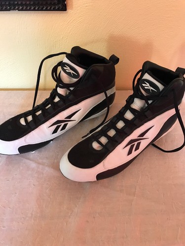 Reebok 88 Football Cleats Men's size 18 RA 703 KTS Shoes Black White
