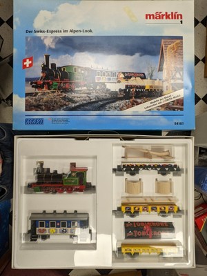 Marklin Maxi 1 54101 Swiss Passenger car set all metal with delta C-10
